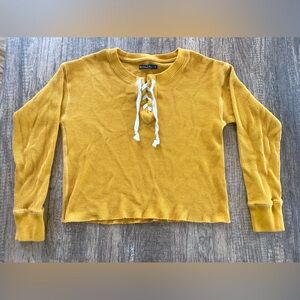 Yellow Ribbed Long Sleeve